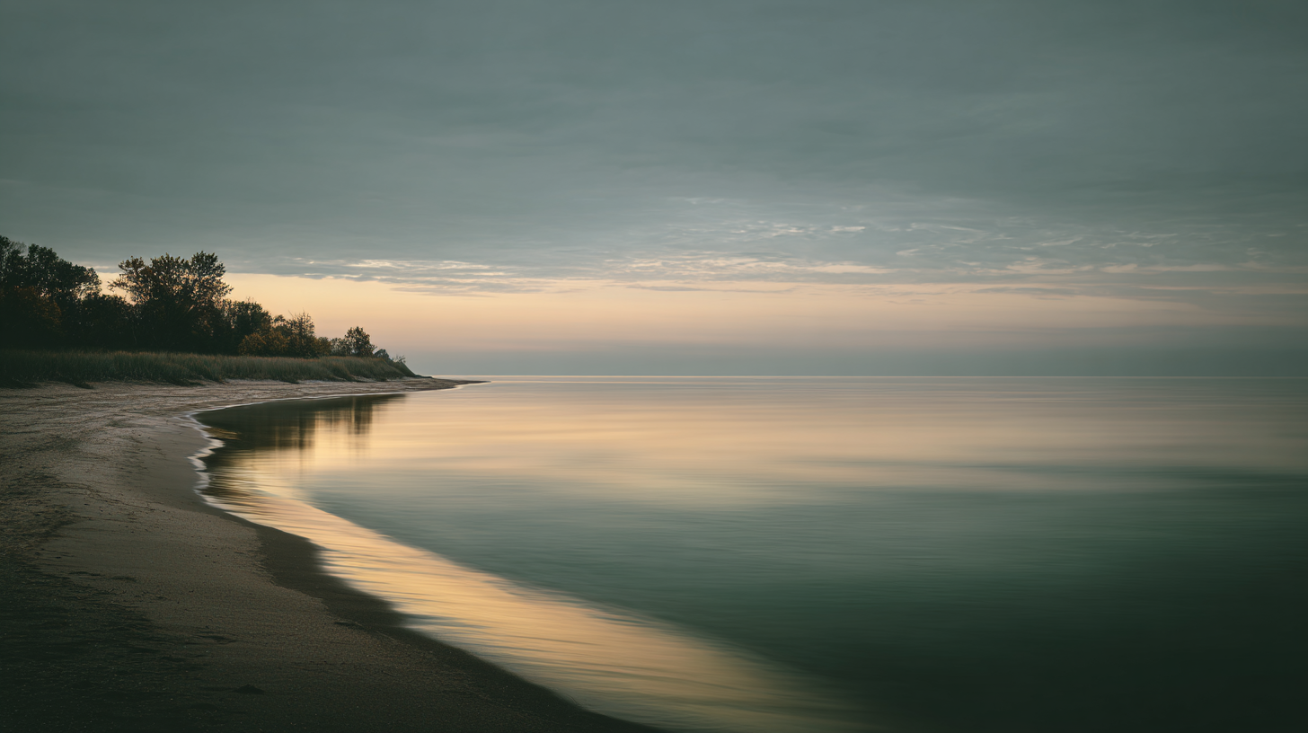 Calm Michigan landscape at dusk symbolizing grounding and relief through therapy for anxiety.