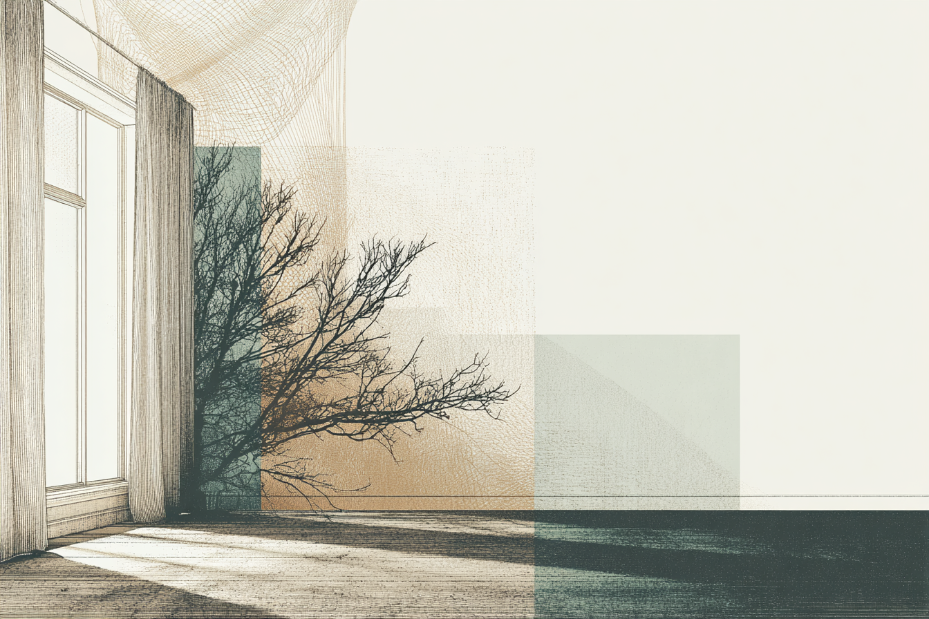 Soft diffused light symbolizing nervous system inhibition and emotional dampening.