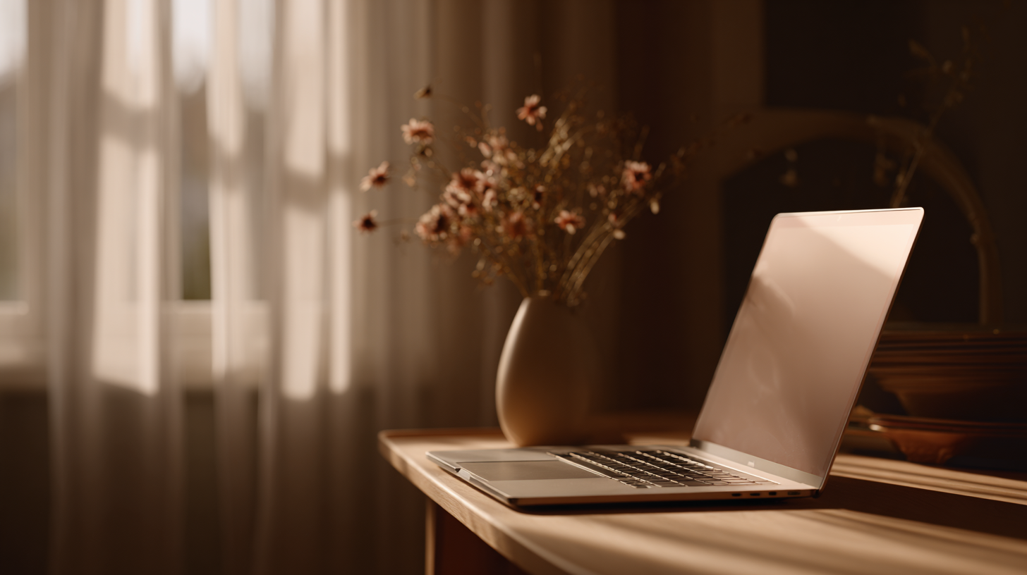 Quiet telehealth therapy setup representing online Brainspotting sessions for adults across Michigan
