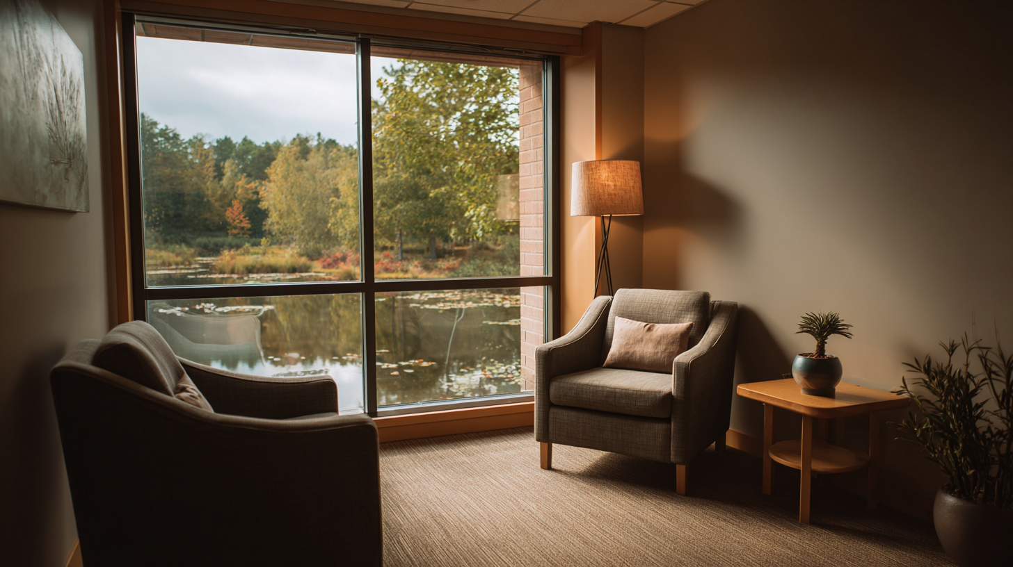 Calming environment symbolizing online PTSD and complex PTSD therapy for adults in Michigan