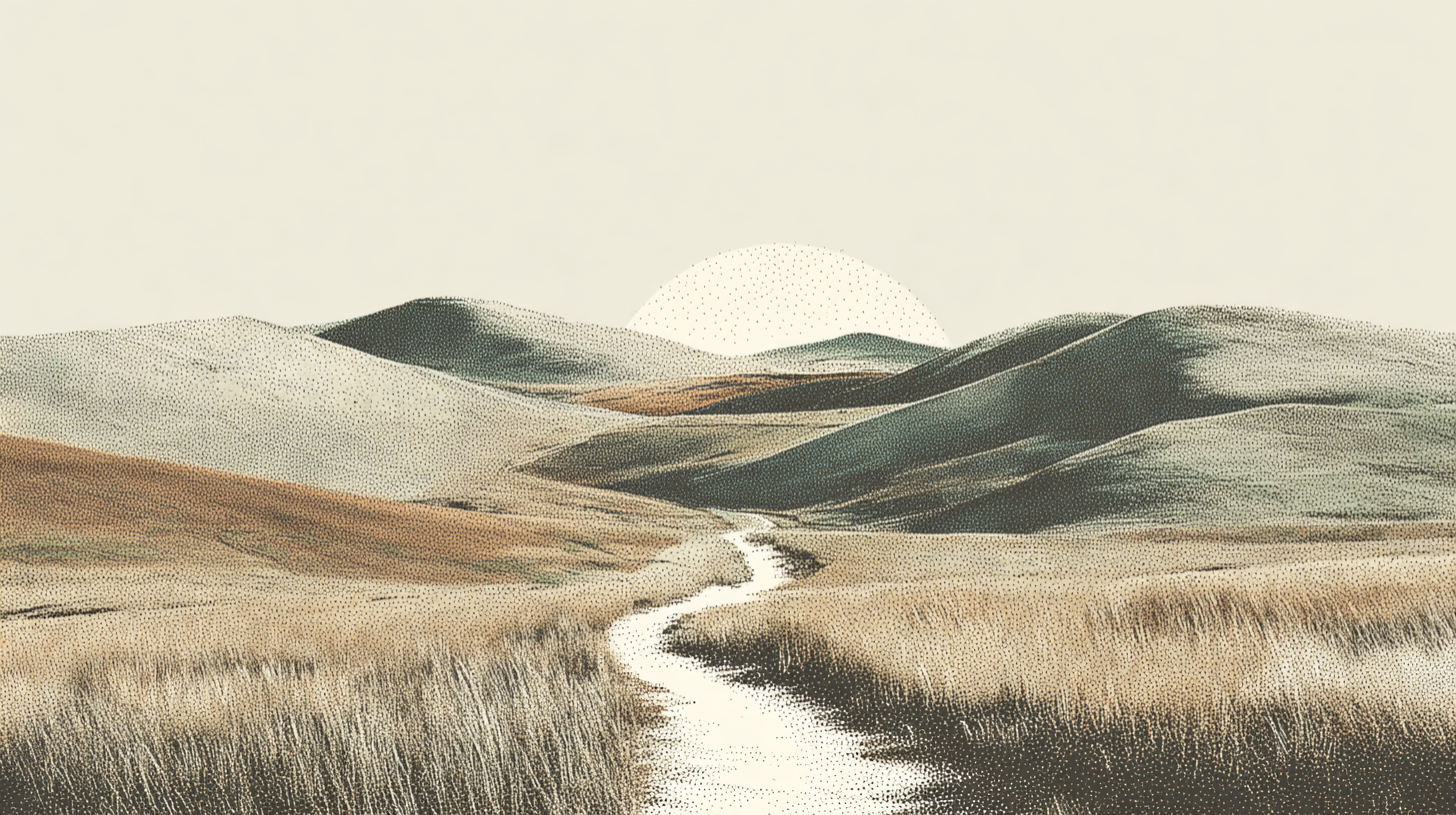 Soft neutral landscape representing safety and openness.