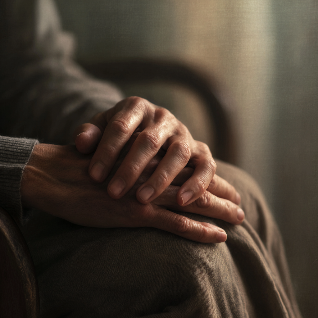 Grounded somatic awareness during online therapy, symbolizing emotional depth beyond talk therapy.